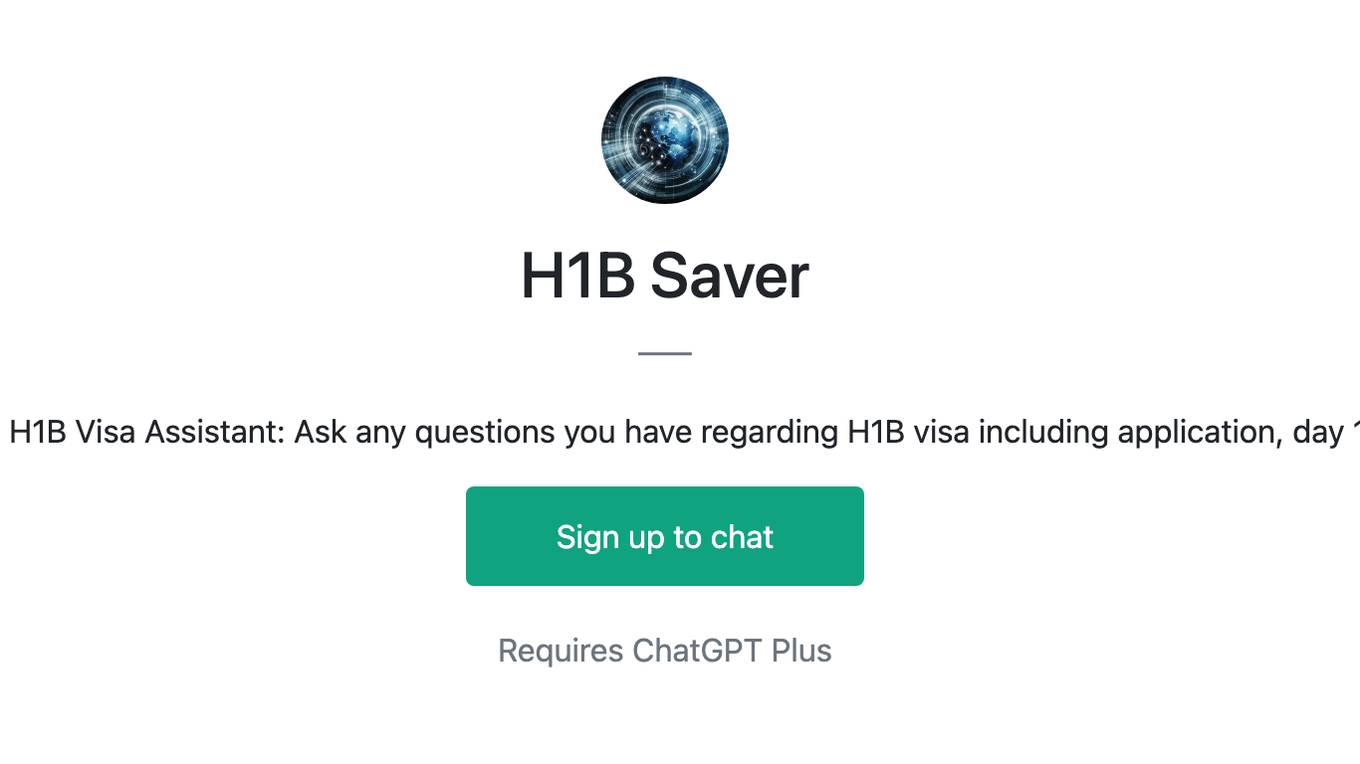 H1B Saver Screenshot