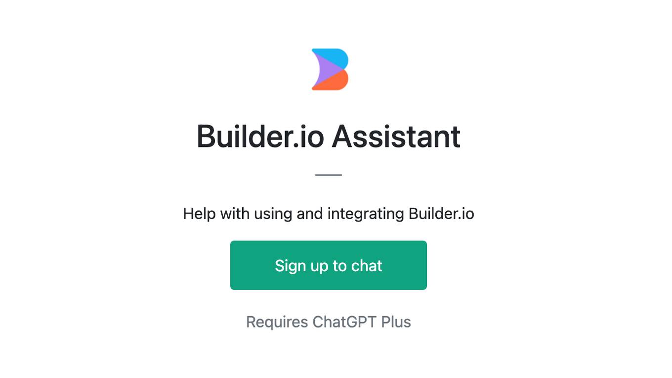 Builder.io Assistant Screenshot