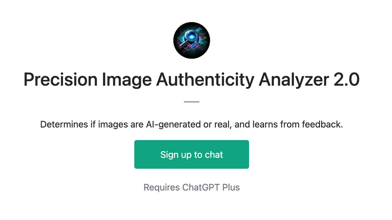 Precision Image Authenticity Analyzer 2.0 Screenshot