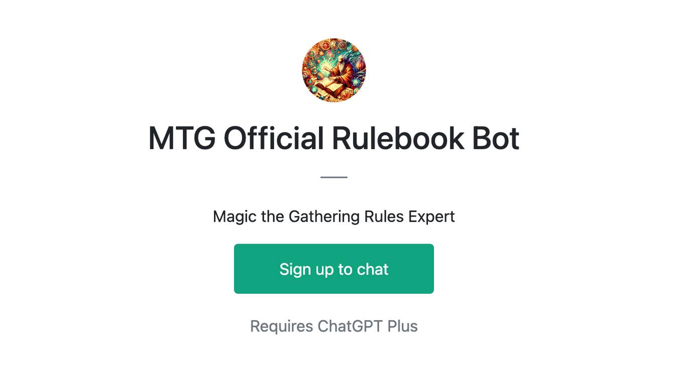 MTG Official Rulebook Bot Screenshot