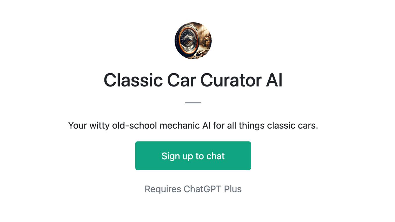 Classic Car Curator AI Screenshot