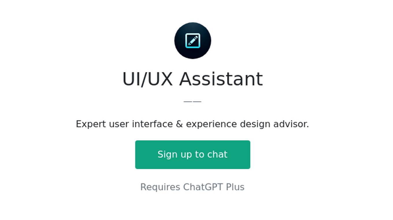 UI/UX Assistant Screenshot