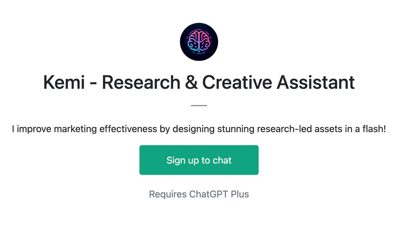 Kemi - Research & Creative Assistant Screenshot