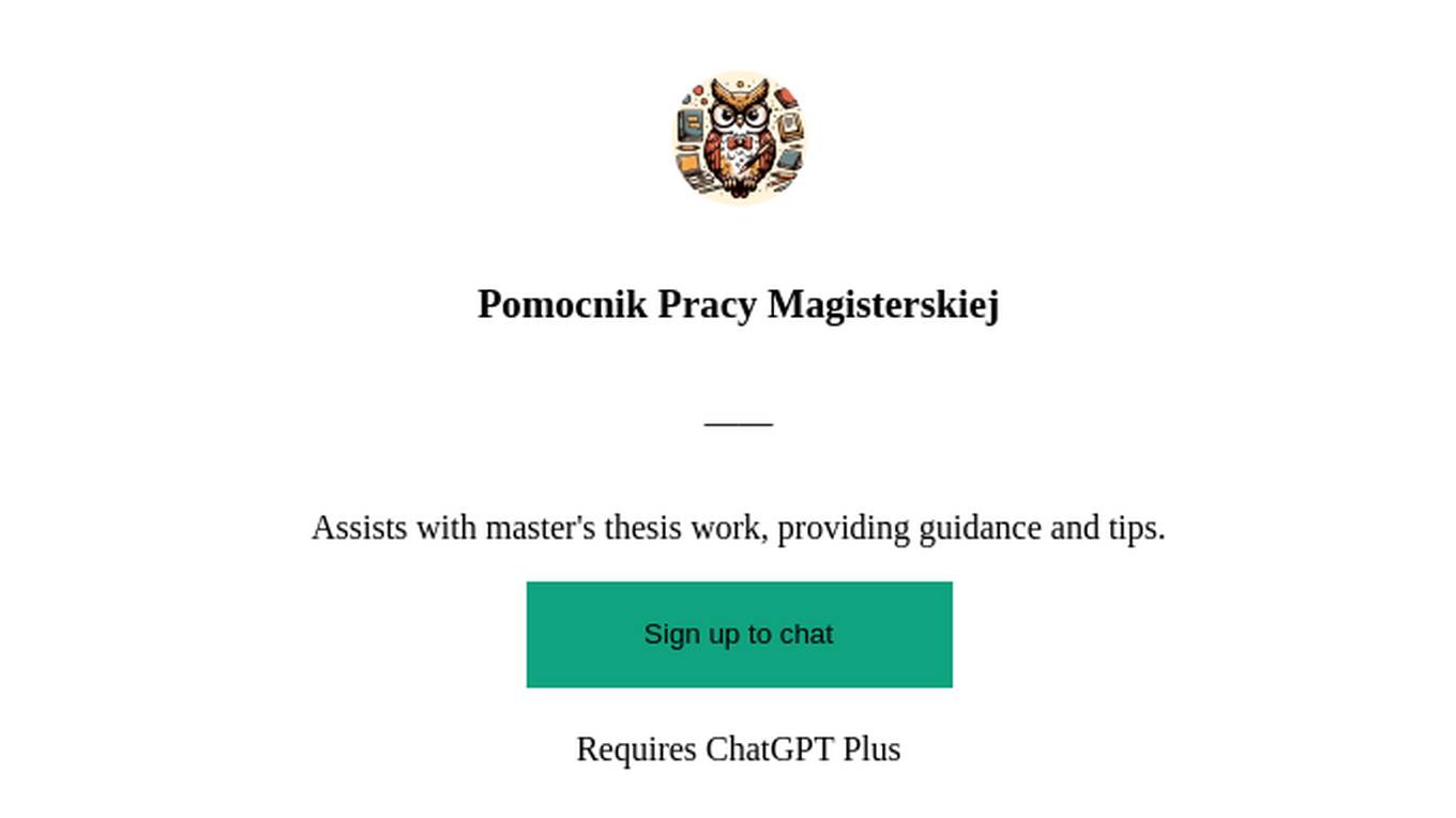 Pomocnik Pracy Magisterskiej Screenshot