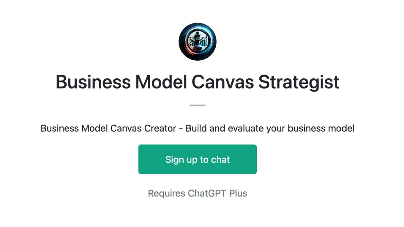 Business Model Canvas Strategist Screenshot