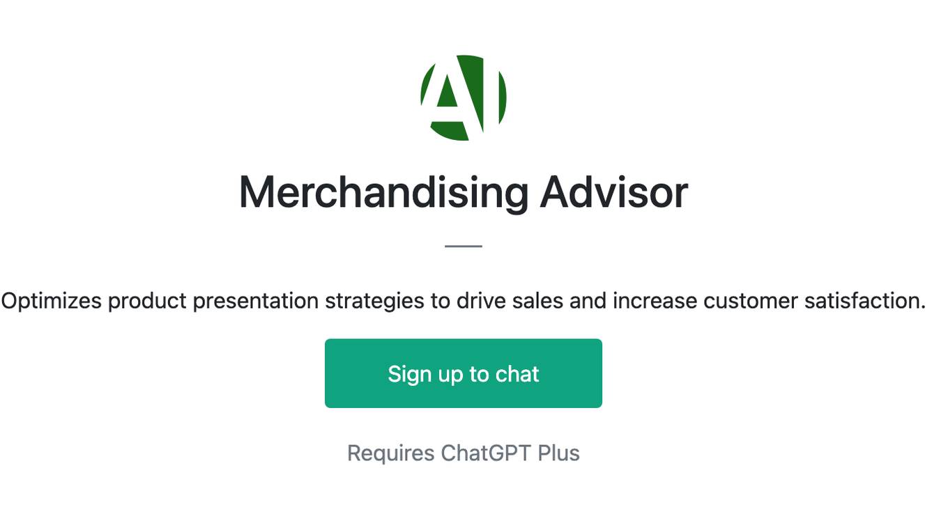 Merchandising Advisor Screenshot