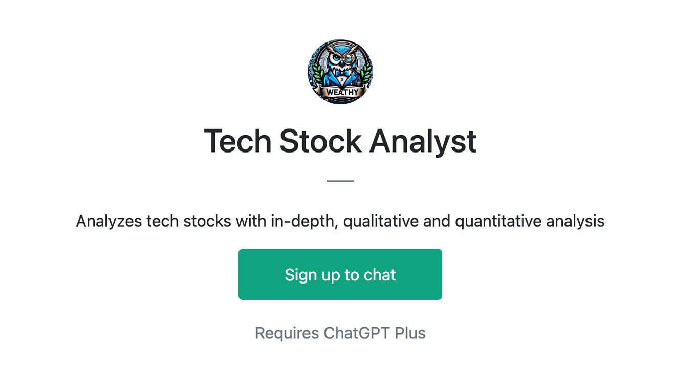 Tech Stock Analyst Screenshot