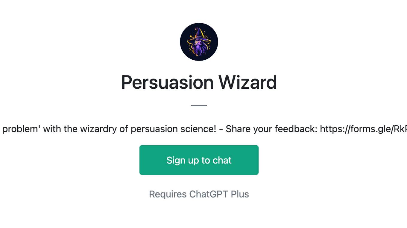 Persuasion Wizard Screenshot