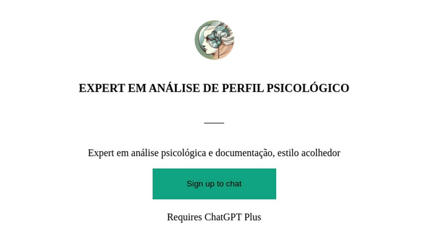 EXPERT EM ANÁLISE DE PERFIL PSICOLÓGICO Screenshot