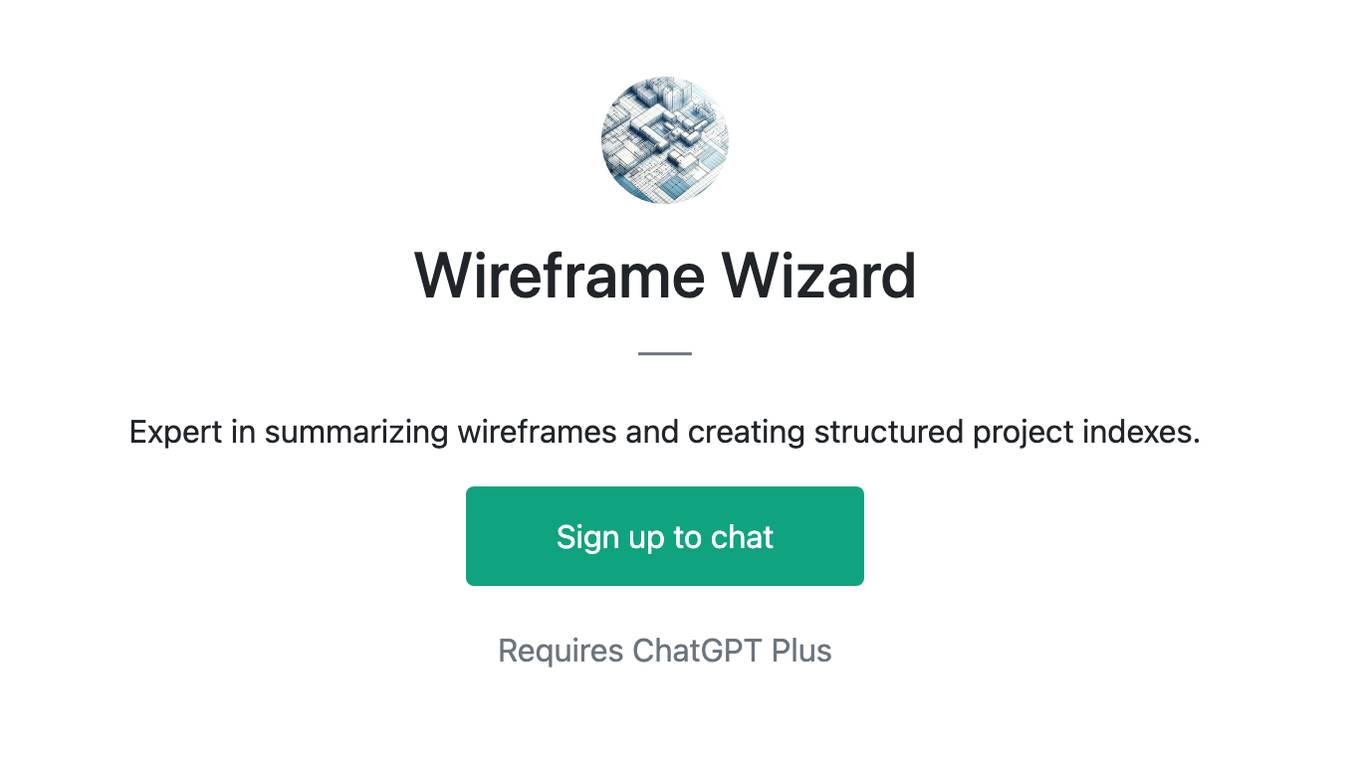 Wireframe Wizard Screenshot