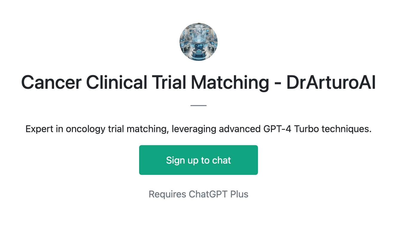 Cancer Clinical Trial Matching - DrArturoAI Screenshot