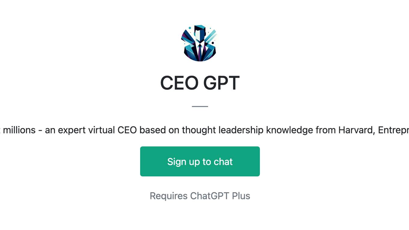 CEO GPT Screenshot