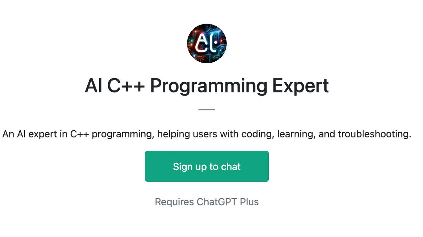 AI C++ Programming Expert Screenshot