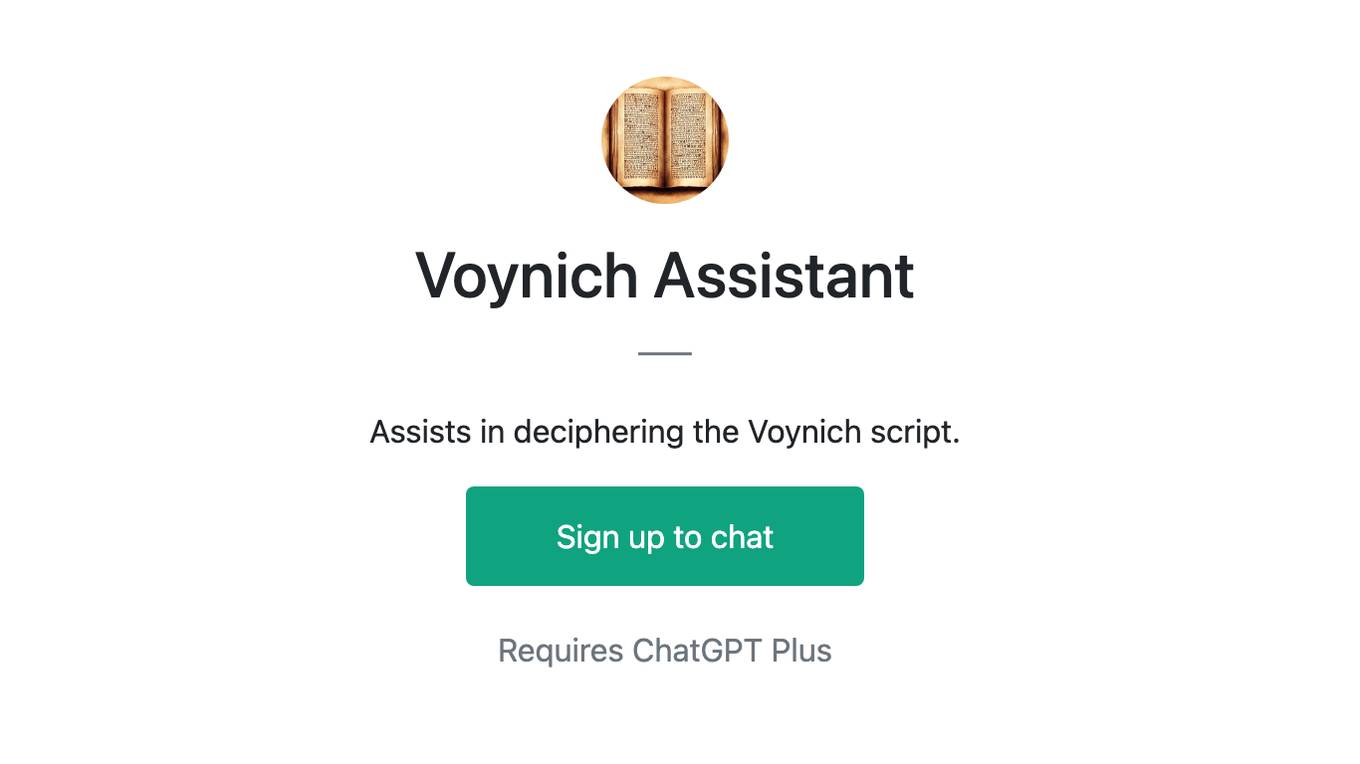 Voynich Assistant Screenshot