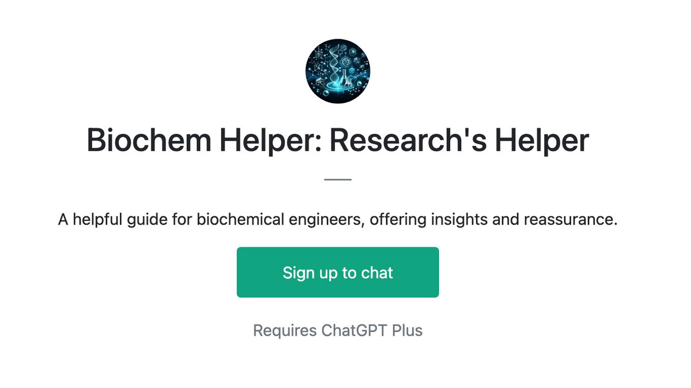 Biochem Helper: Research's Helper Screenshot