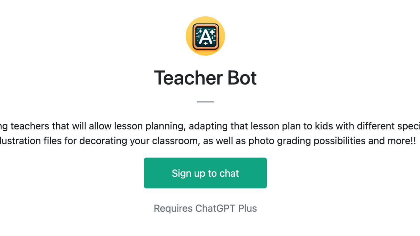 Teacher Bot Screenshot