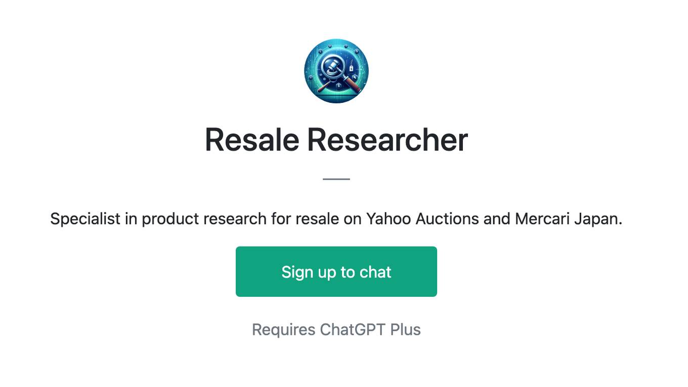 Resale Researcher Screenshot