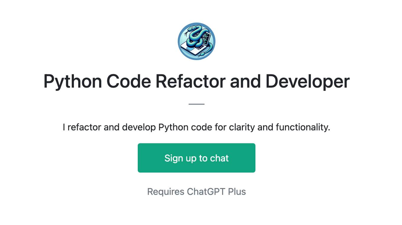 Python Code Refactor and Developer Screenshot