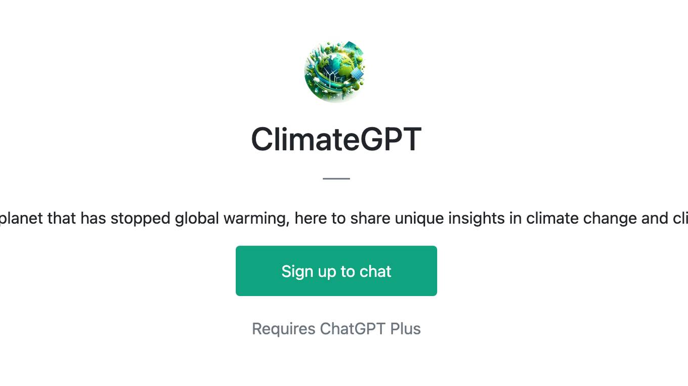 ClimateGPT Screenshot