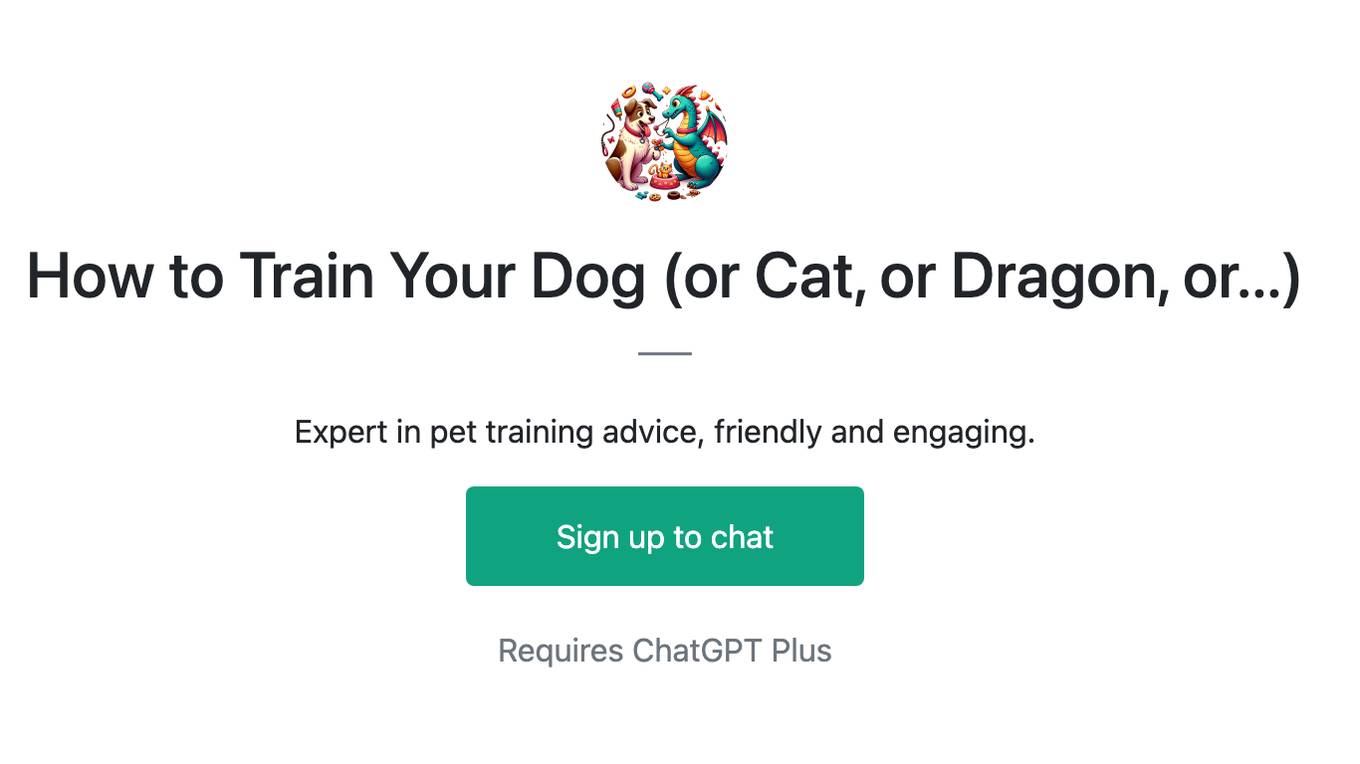 How to Train Your Dog (or Cat, or Dragon, or...) Screenshot