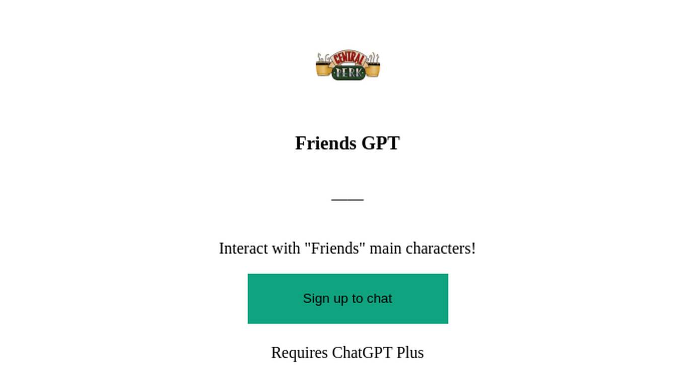 Friends GPT Screenshot