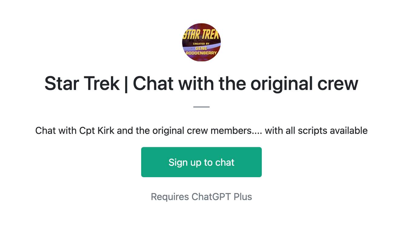 Star Trek | Chat with the original crew Screenshot