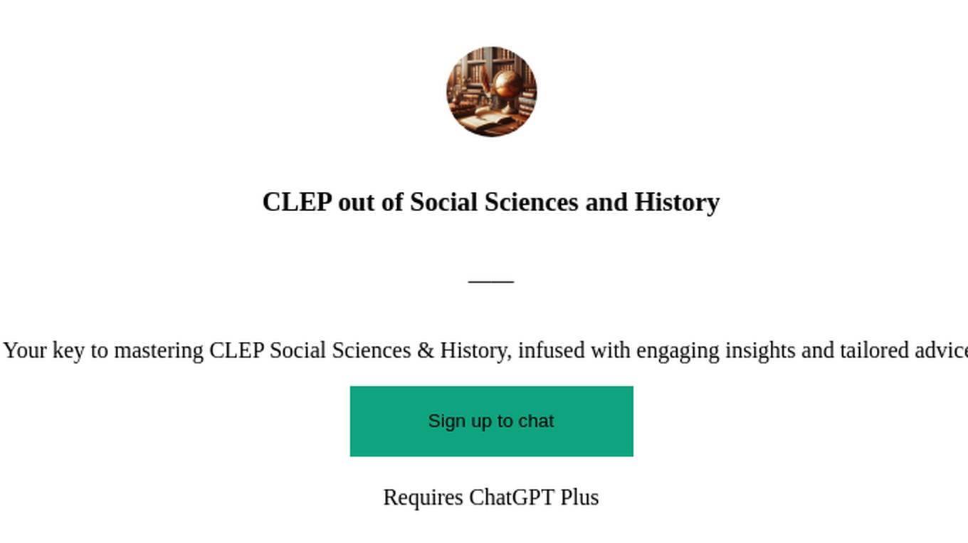 CLEP out of Social Sciences and History Screenshot