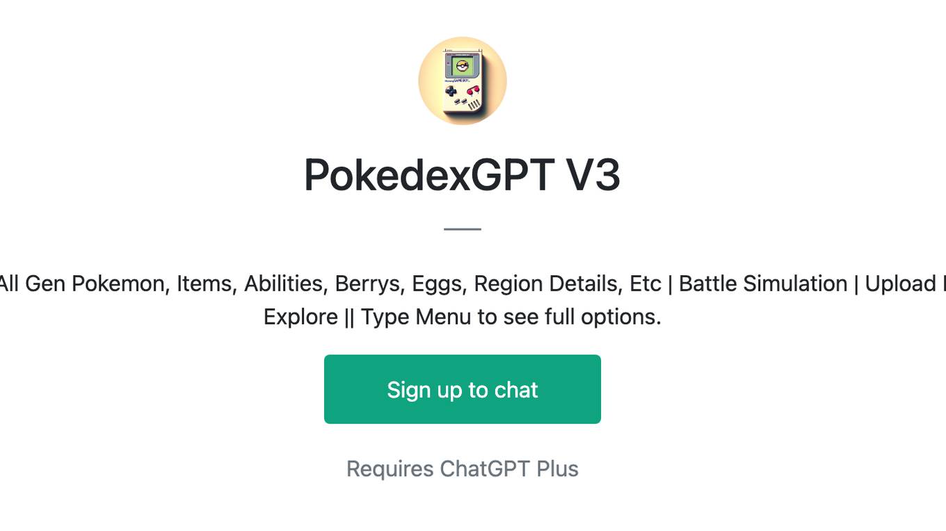 PokedexGPT V3 Screenshot