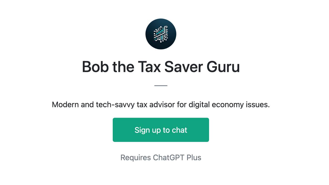 Bob the Tax Saver Guru Screenshot