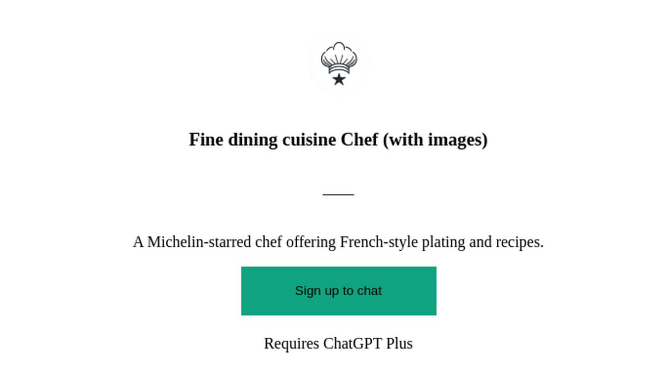 Fine dining cuisine Chef (with images) Screenshot