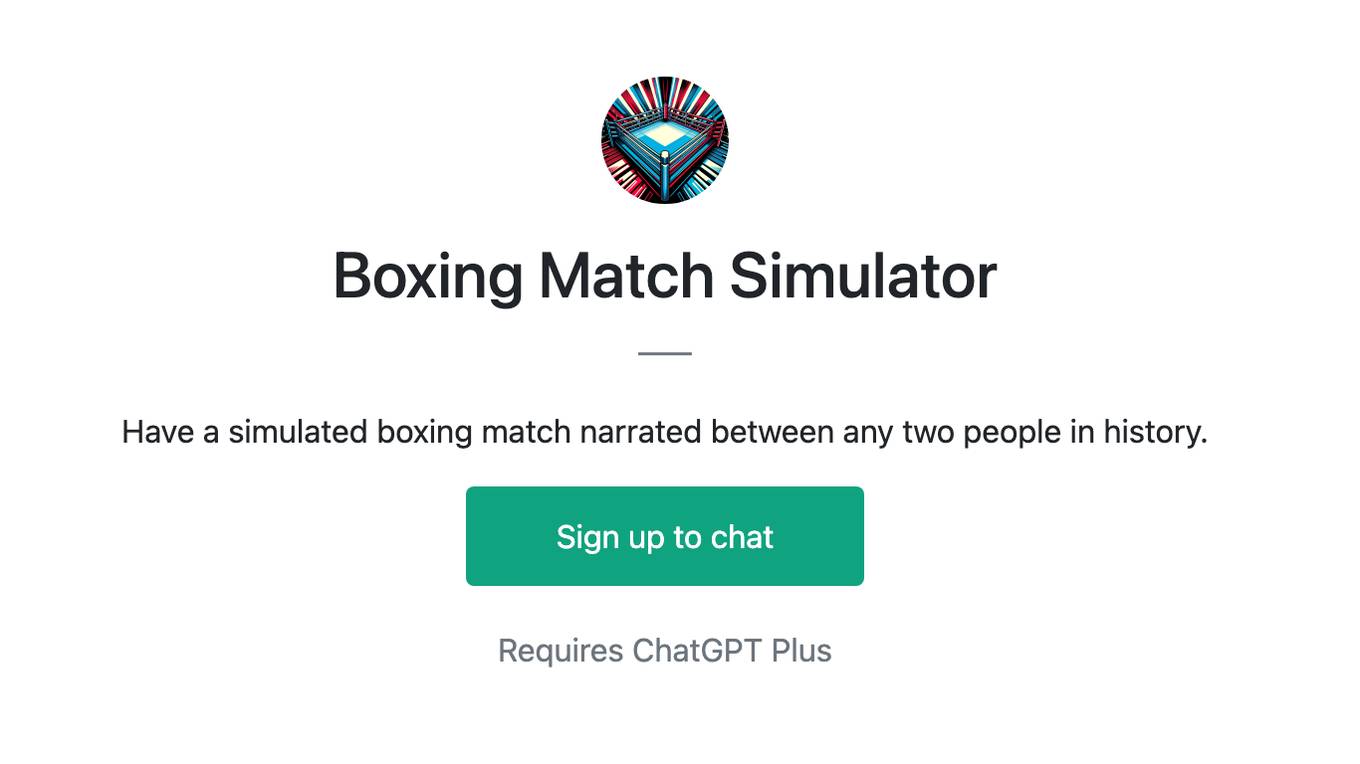 Boxing Match Simulator Screenshot