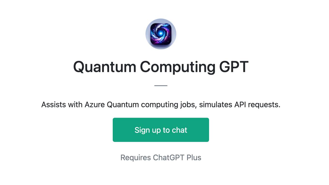 Quantum Computing GPT Screenshot