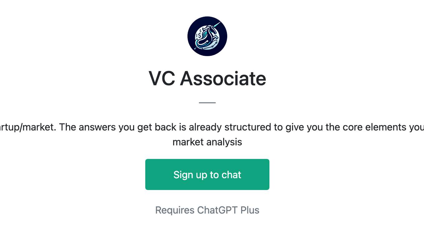 VC Associate Screenshot