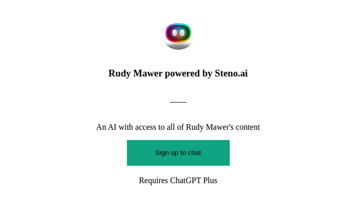 Rudy Mawer powered by Steno.ai Screenshot