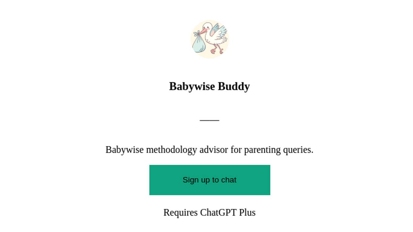 Babywise Buddy Screenshot