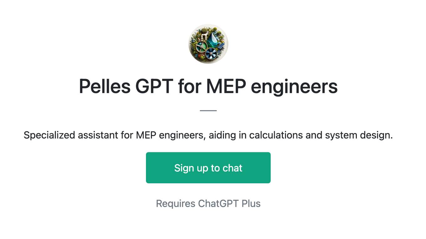 Pelles GPT for MEP engineers Screenshot