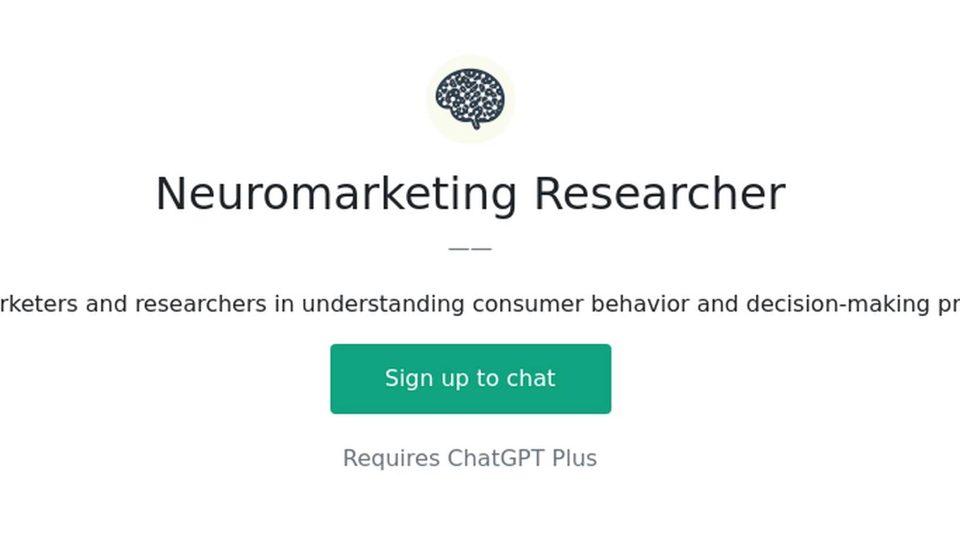 Neuromarketing Researcher Screenshot