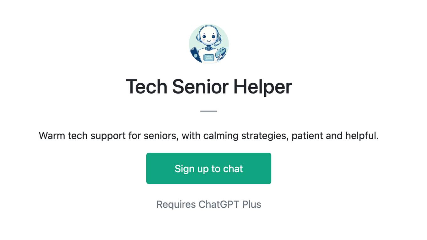 Tech Senior Helper Screenshot