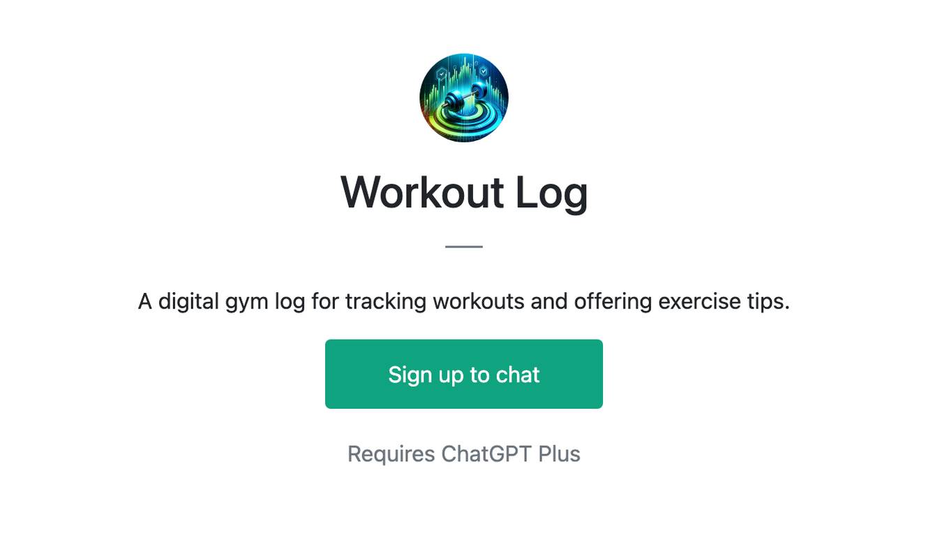 Workout Log Screenshot