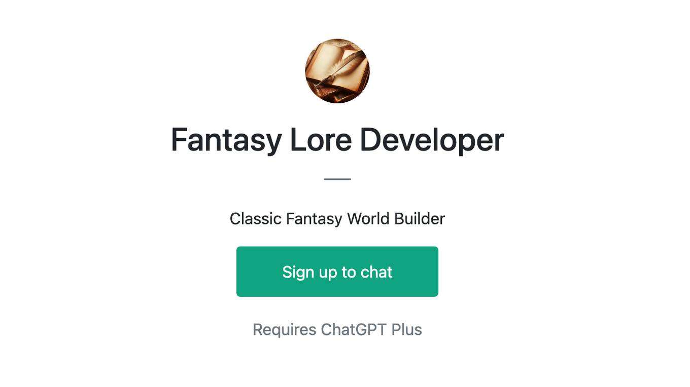 Fantasy Lore Developer Screenshot