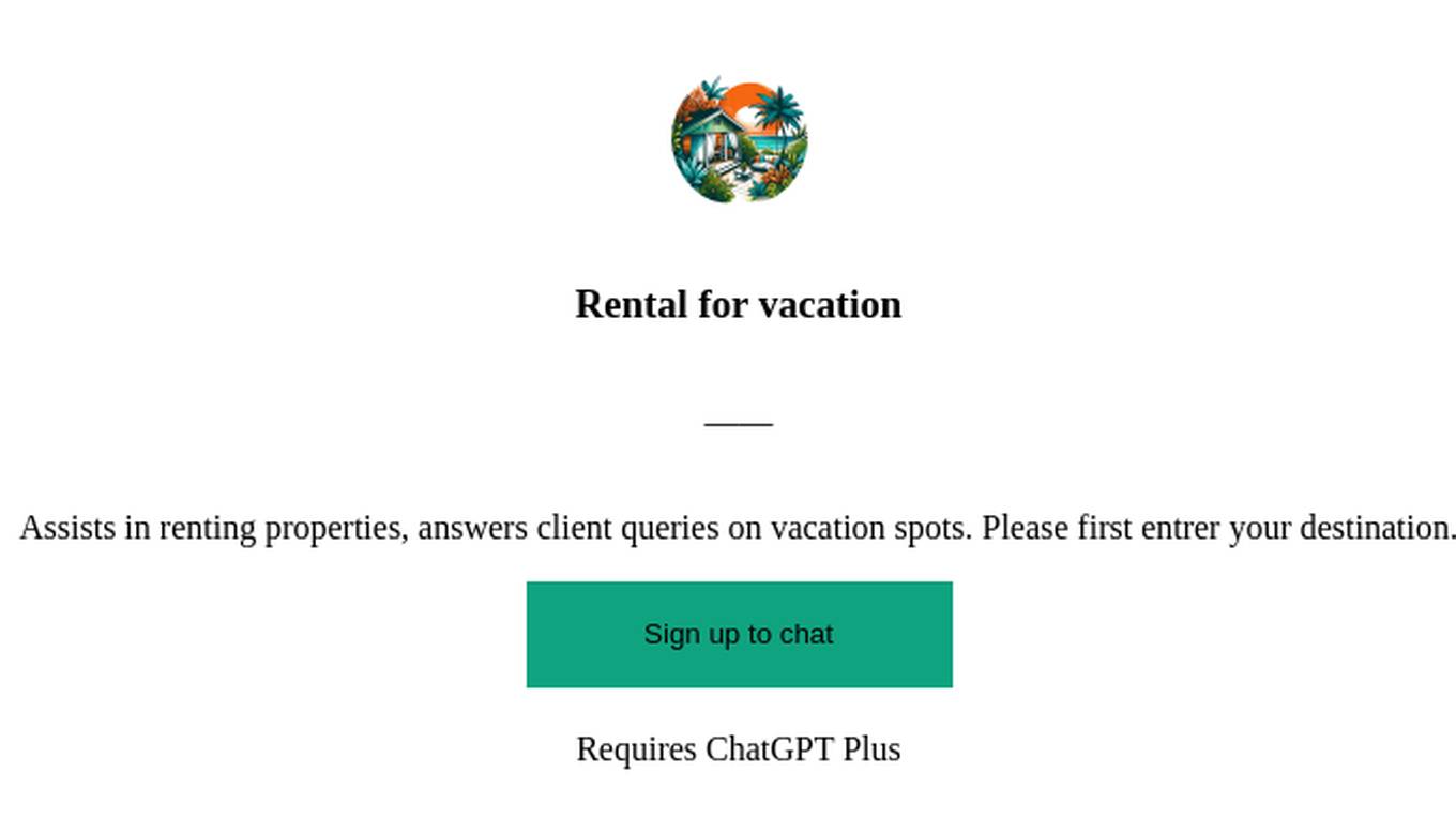 Rental for vacation Screenshot