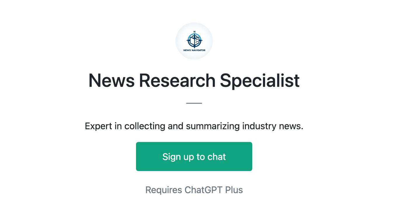 News Research Specialist Screenshot