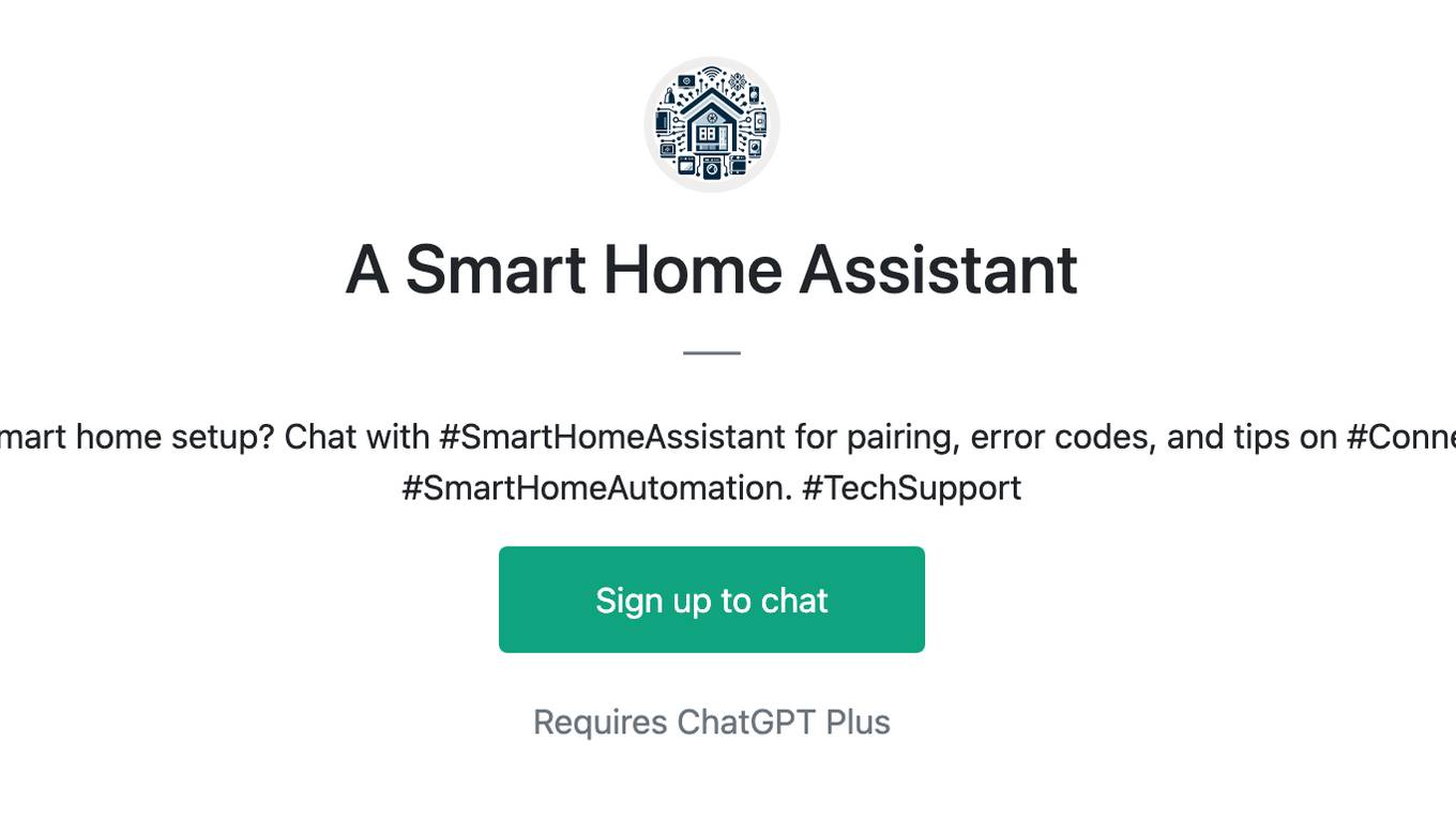 A Smart Home Assistant Screenshot