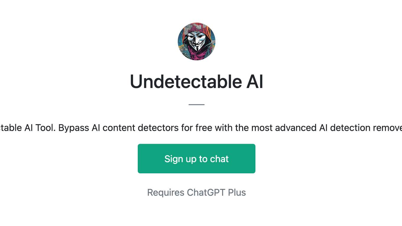 Undetectable AI Screenshot