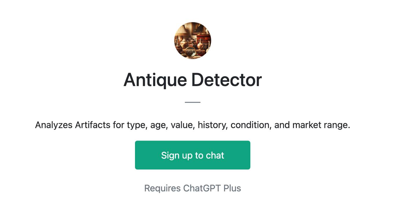 Antique Detector Screenshot