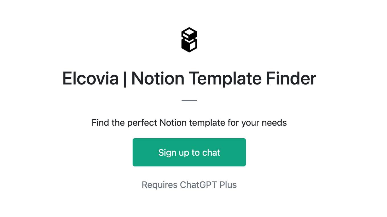 Elcovia | Notion Template Finder Screenshot