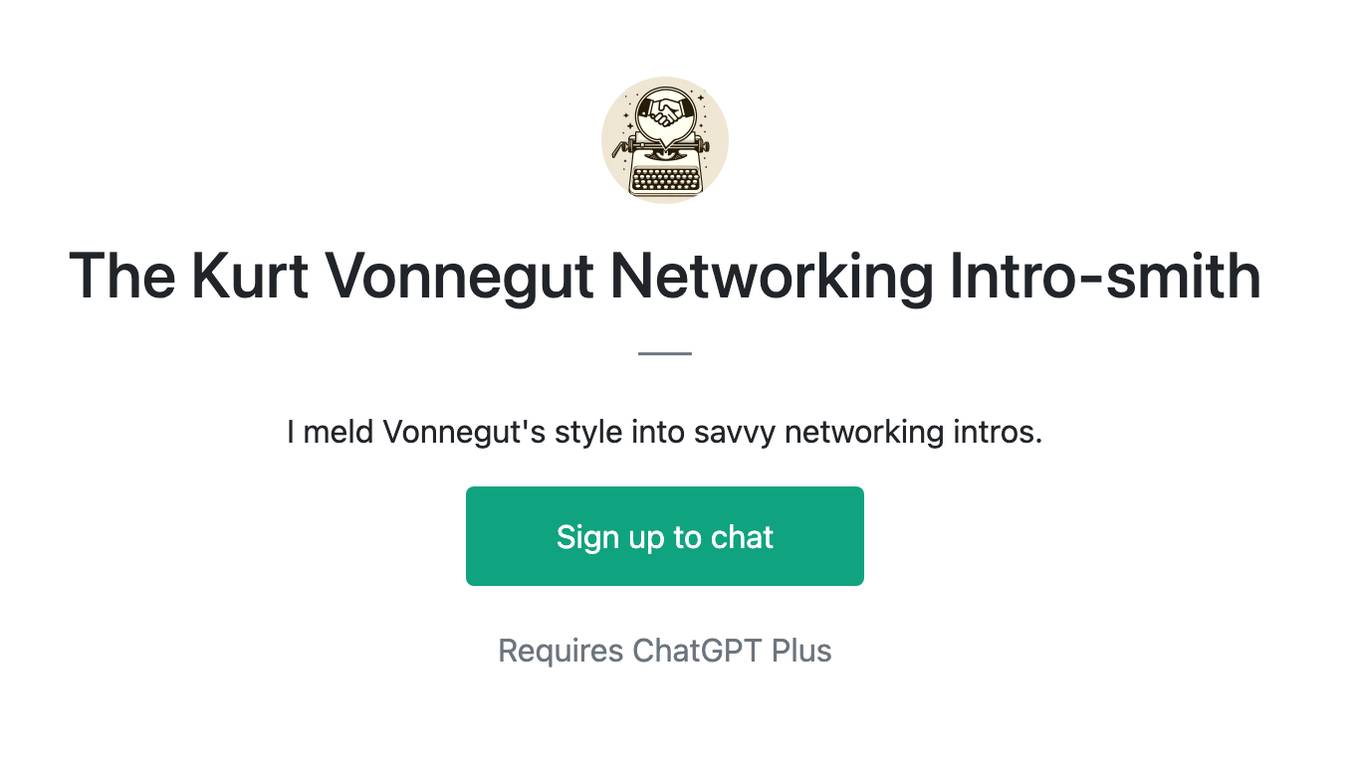 The Kurt Vonnegut Networking Intro-smith Screenshot