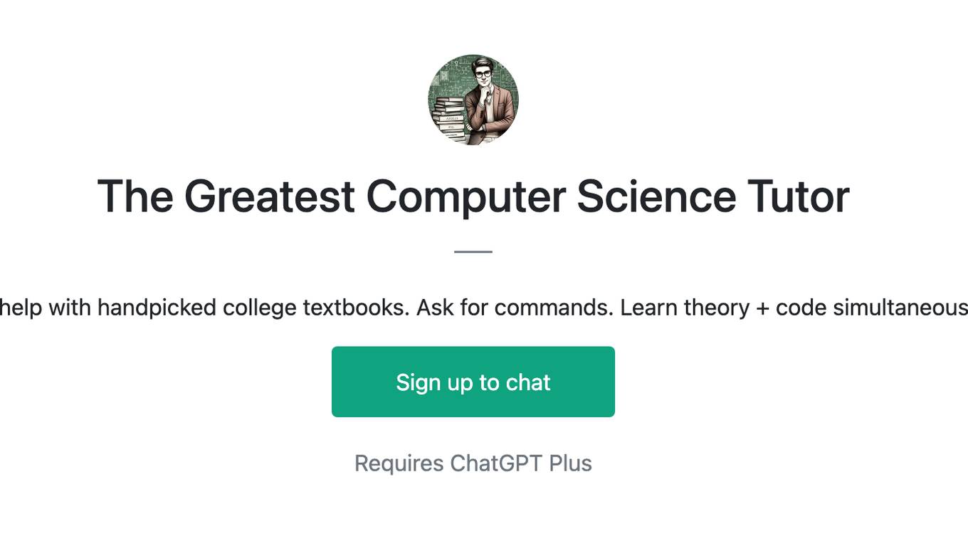 The Greatest Computer Science Tutor Screenshot