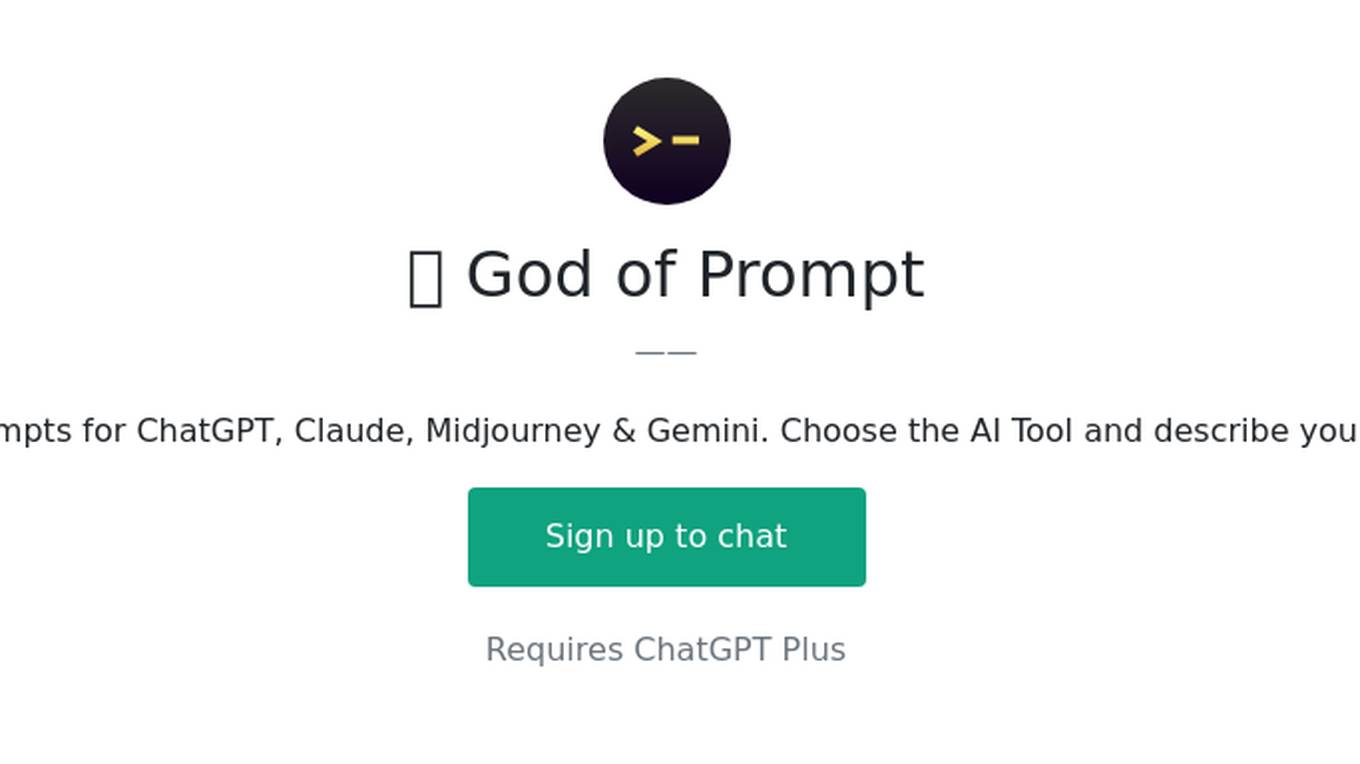 🔑 God of Prompt Screenshot