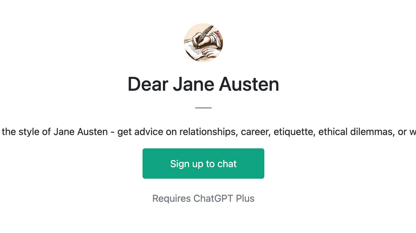 Dear Jane Austen Screenshot